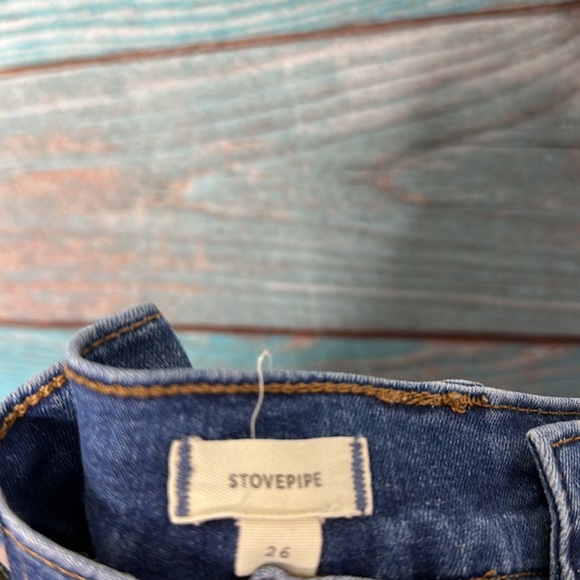 Madewell Blue Jeans Stovepipe Style Size 26 Frayed Hems - Picture 7 of 7
